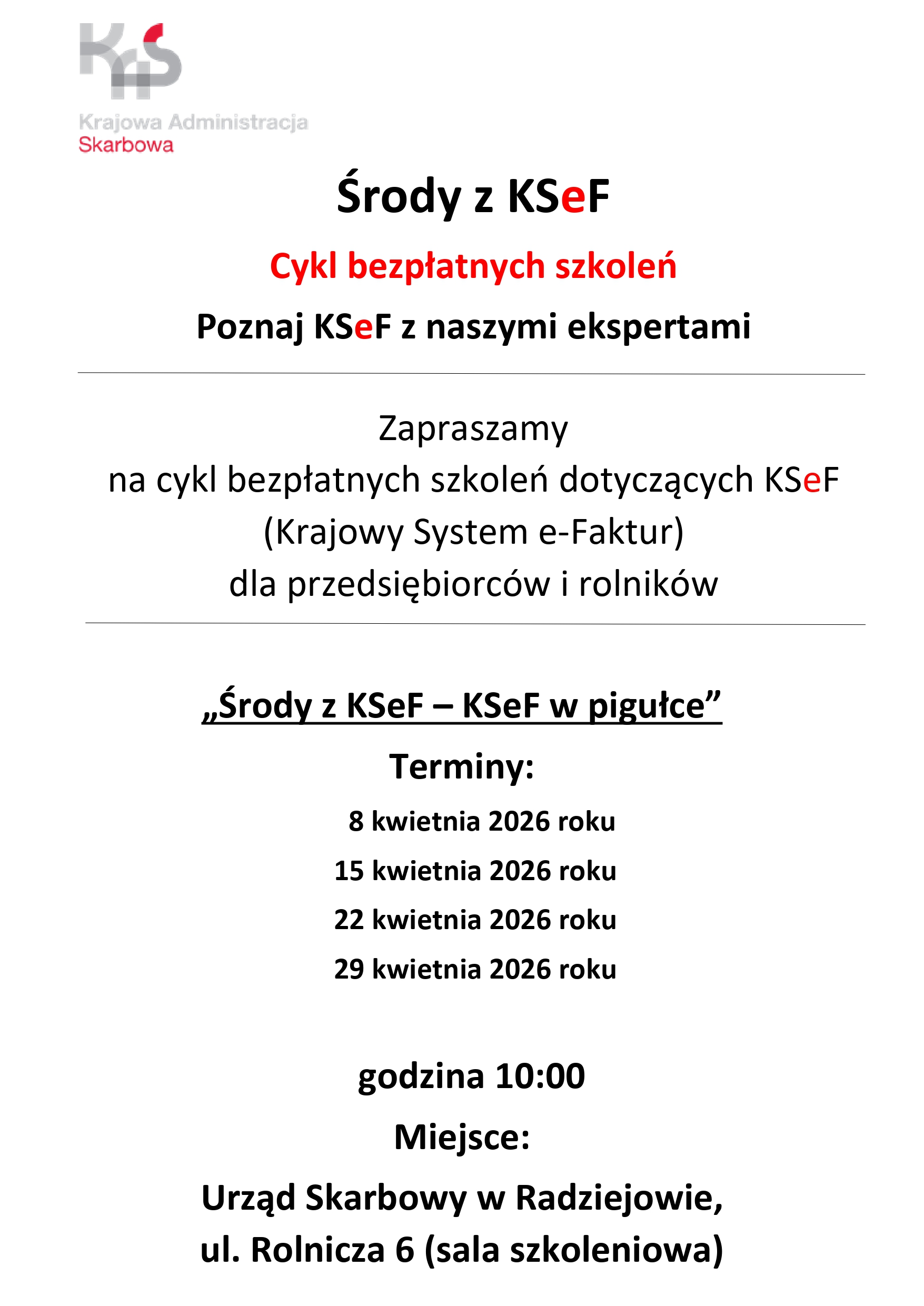 Środy z&nbsp;KSeF