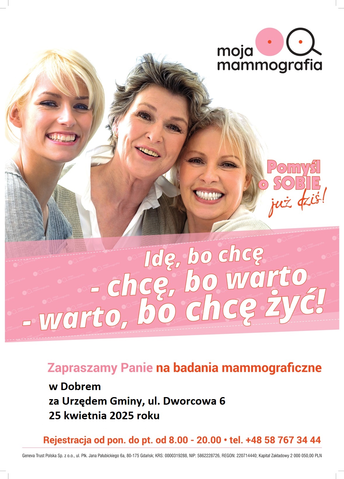 Badanie mammograficzne w Dobrem - 25 kwietnia