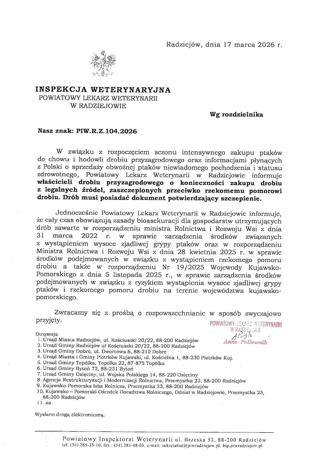 Informacja PLW