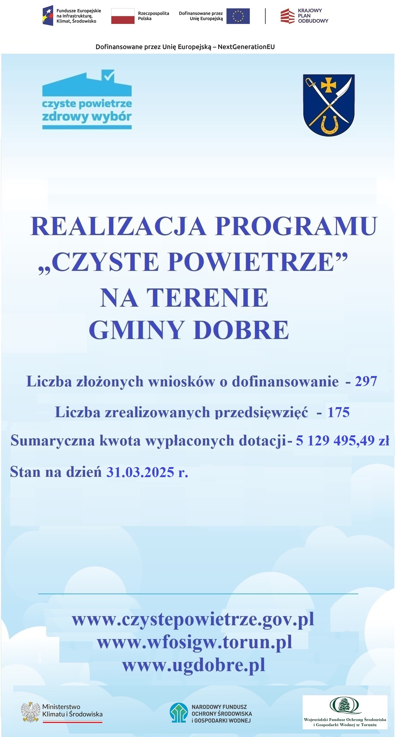 Realizacja programu "Czyste powietrze" na terenie Gminy Dobre