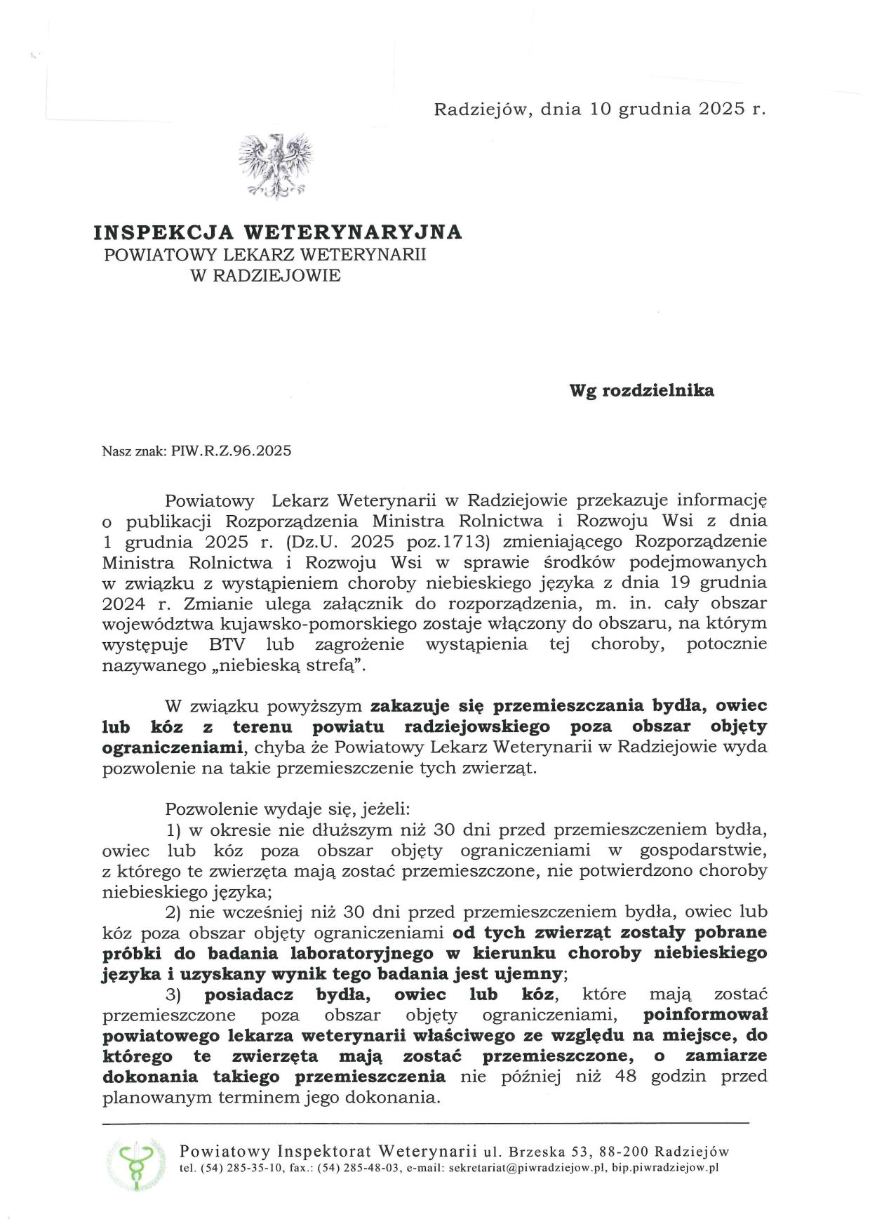 Informacja dla hodowc&oacute;w bydła