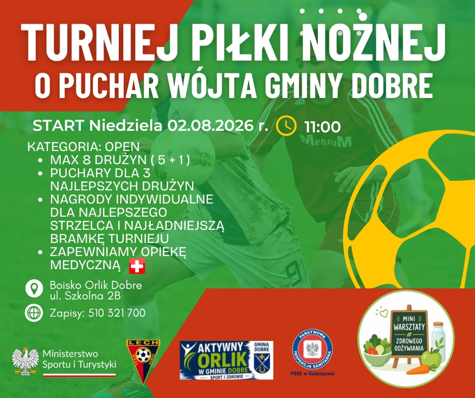 Turniej piłki nożnej o&nbsp;puchar W&oacute;jta Gminy Dobre