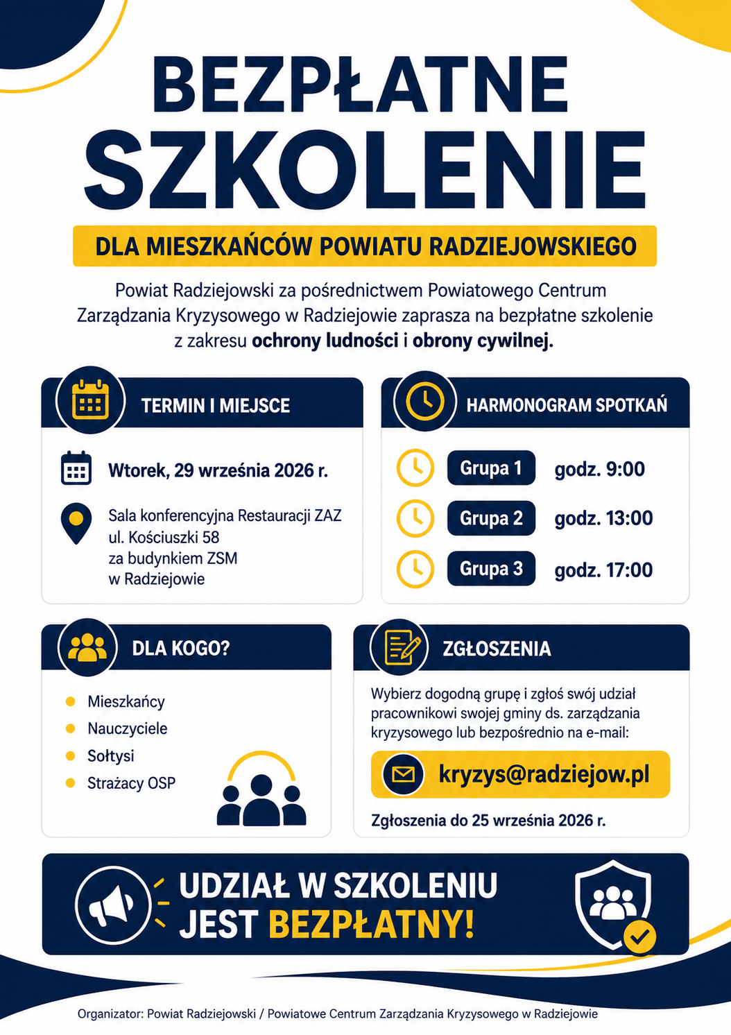 Bezpłatne szkolenie