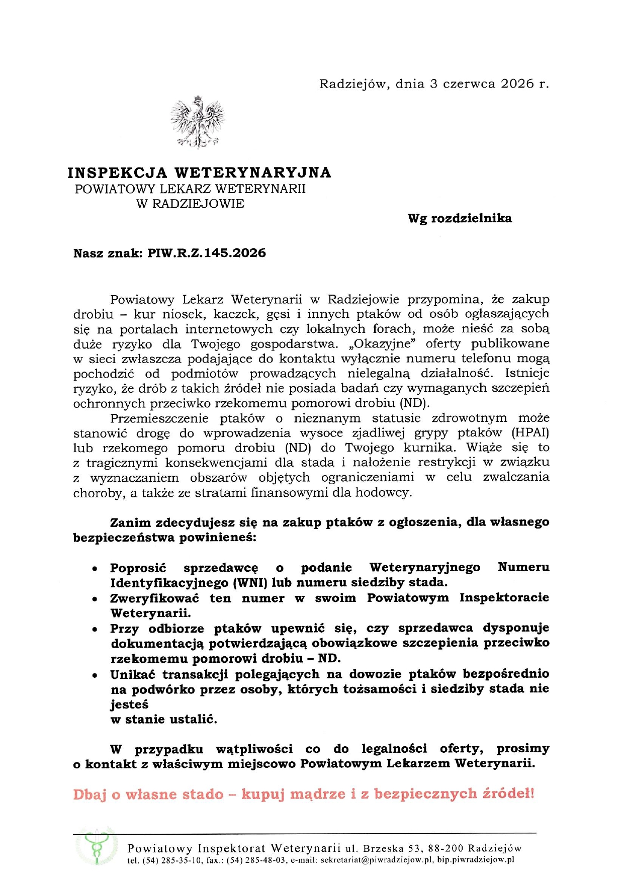 Informacja PLW w&nbsp;Radziejowie