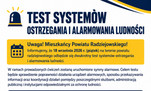 Test systemów ostrzegania i alarmowania ludności