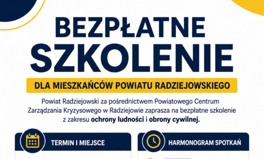 Bezpłatne szkolenie dla mieszkańców Powiatu Radziejowskiego