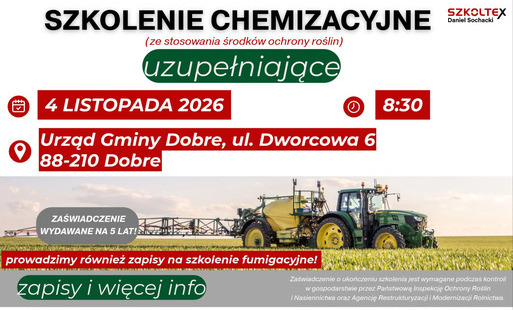 Szkolenie chemizacyjne ze stosowania środków ochrony roślin